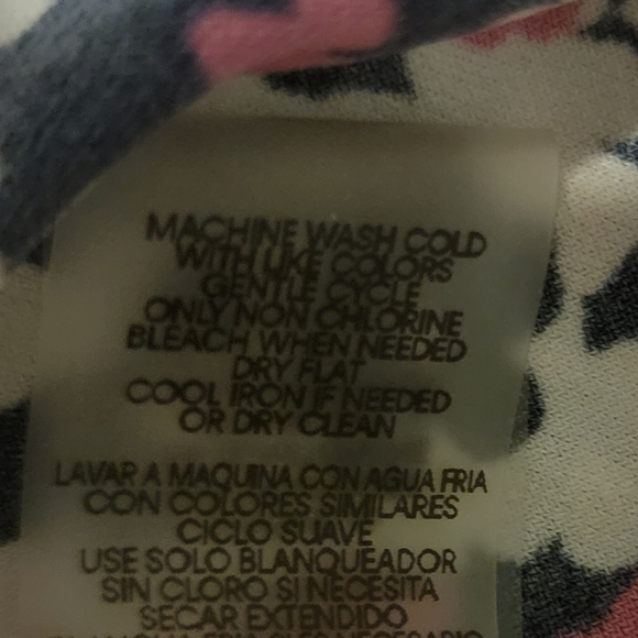 Tommy Hilfiger Size 12 Navy Pink White Floral Fit & Flare V-Neck Midi Dress - Picture 8 of 9